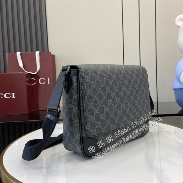Gucci專櫃古馳最新款Emblem系列男士單肩斜挎包 jh2591型號：821154